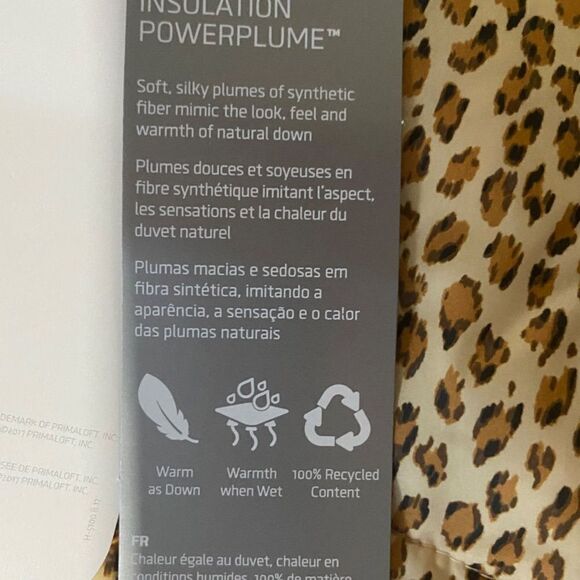 GAP Quilted Puffy Cheetah Print Sherpa Hood Pram Snowsuit 0-6 months - Picture 5 of 8